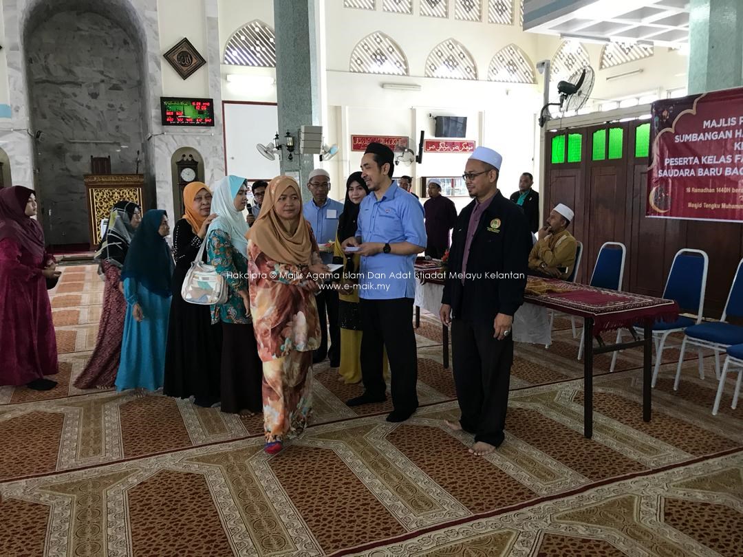 Majlis Penyampaian Sumbangan Hari Raya Aidilfitri Kepada Peserta Kelas Fardhu Ain Mingguan Saudara Baru Bagi Jajahan Gua Musang Tahun 1440h 2019m